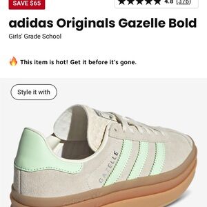 Adidas Originals Gazelle Bold in Mint and Beige